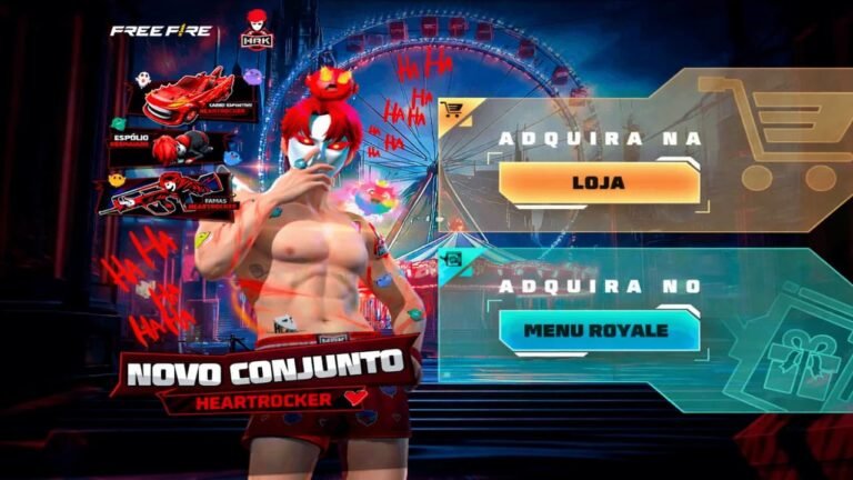 Free Fire: como conseguir o Conjunto HEARTROCKER no Token Royale