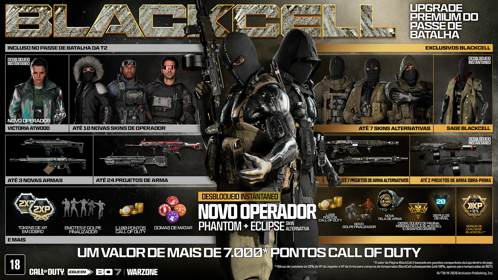 Passe de Batalha Temporada 2 Call of Duty Black Ops 7