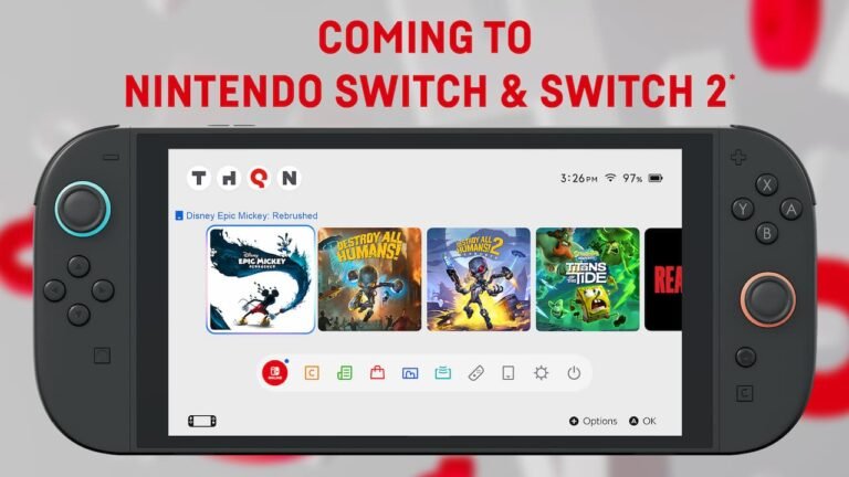 THQ Nordic anuncia quatro jogos para Nintendo Switch e Switch 2 em 2026