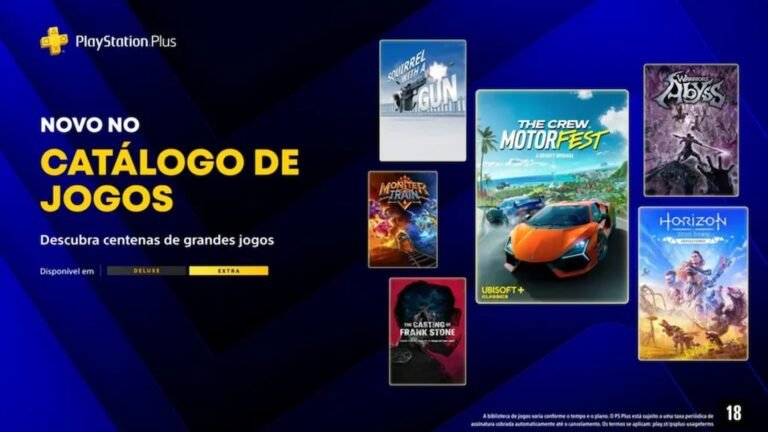 PS Plus Extra e Deluxe de abril traz Horizon e The Crew Motorfest