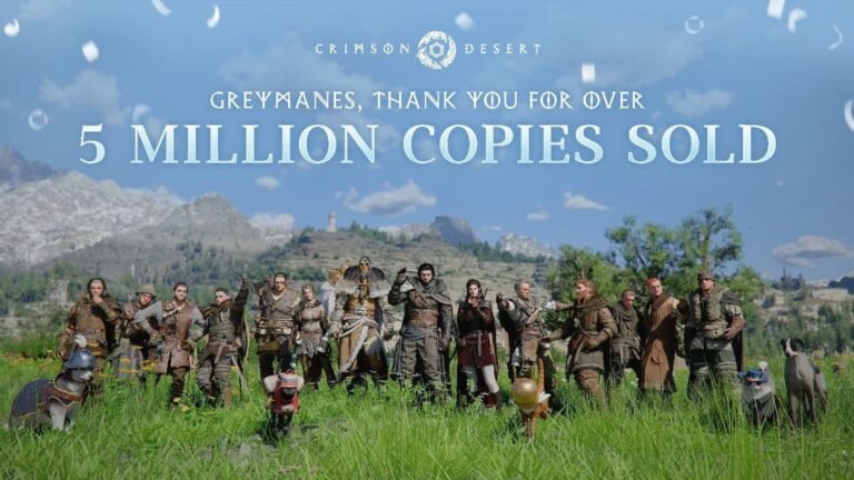 Crimson Desert ultrapassa 5 milhões de cópias vendidas mundialmente