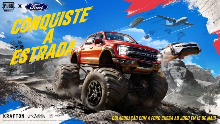 PUBG MOBILE anuncia colaboração com Ford e adiciona Mustang GTD e F-150 Raptor R ao jogo