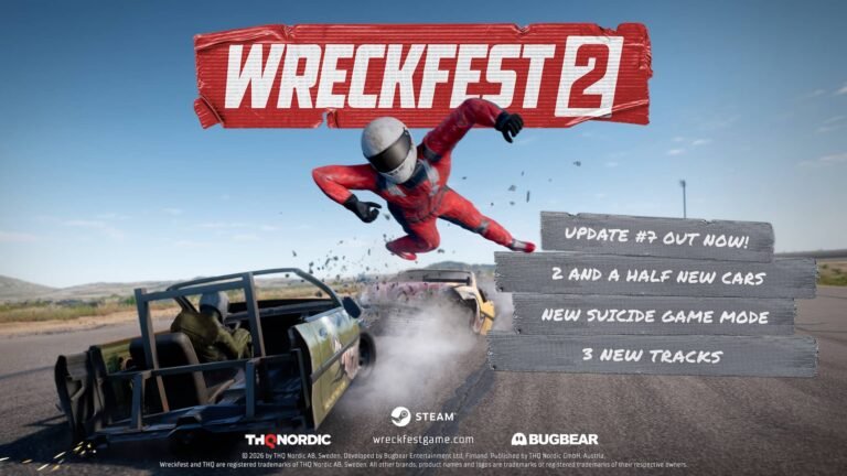 Wreckfest 2 recebe grande atualização com novos carros, pista inédita e melhorias na destruição