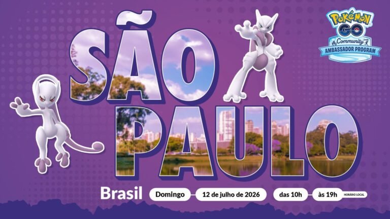 Pokémon GO Fest Global 2026 terá Mega Mewtwo, estreia de Zeraora e evento gratuito em São Paulo