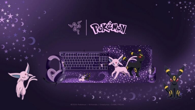Razer anuncia coleção inspirada em Espeon e Umbreon para celebrar os 30 anos de Pokémon