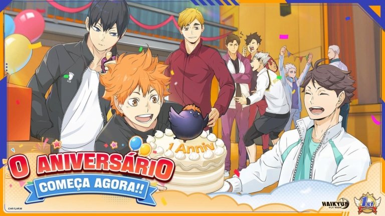 HAIKYU!! FLY HIGH comemora 1º aniversário com personagens gratuitos, novo modo e eventos especiais