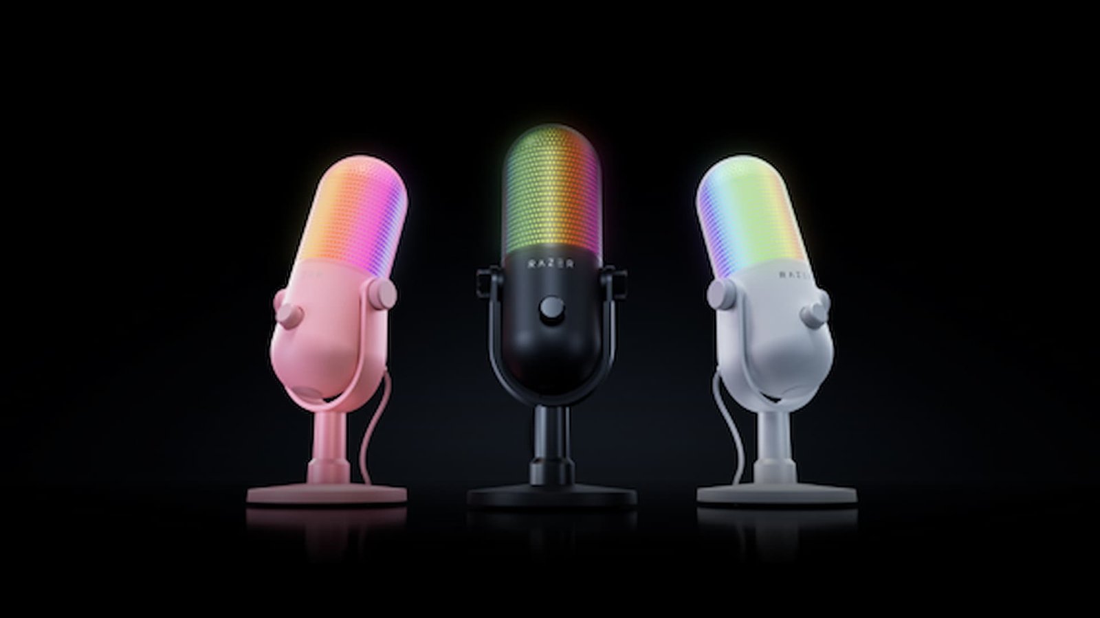 Razer anuncia Seiren V3 Chroma 32-Bit DSP, novo microfone USB para streamers e criadores