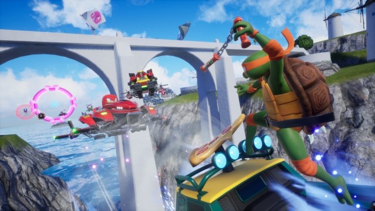 Sonic Racing: CrossWorlds recebe DLC das Tartarugas Ninja com novos personagens e pista inédita