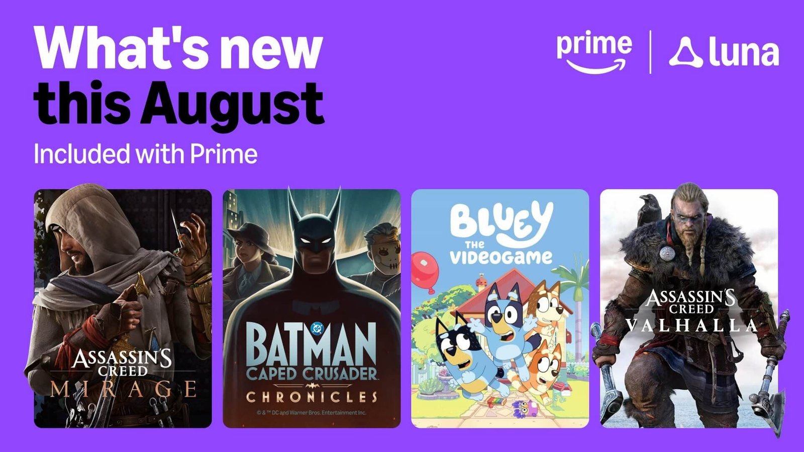Amazon Luna recebe novos jogos em agosto, incluindo Assassin’s Creed Valhalla e Mirage